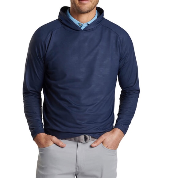 Peter Millar Men's XXL Navy Pine Camo Performance Hoodie MSRP $150 - Picture 1 of 9